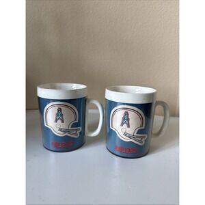 Therma Serv Vintage Houston Oilers Mug‎ 1976 Thermo Cups Set Of 2